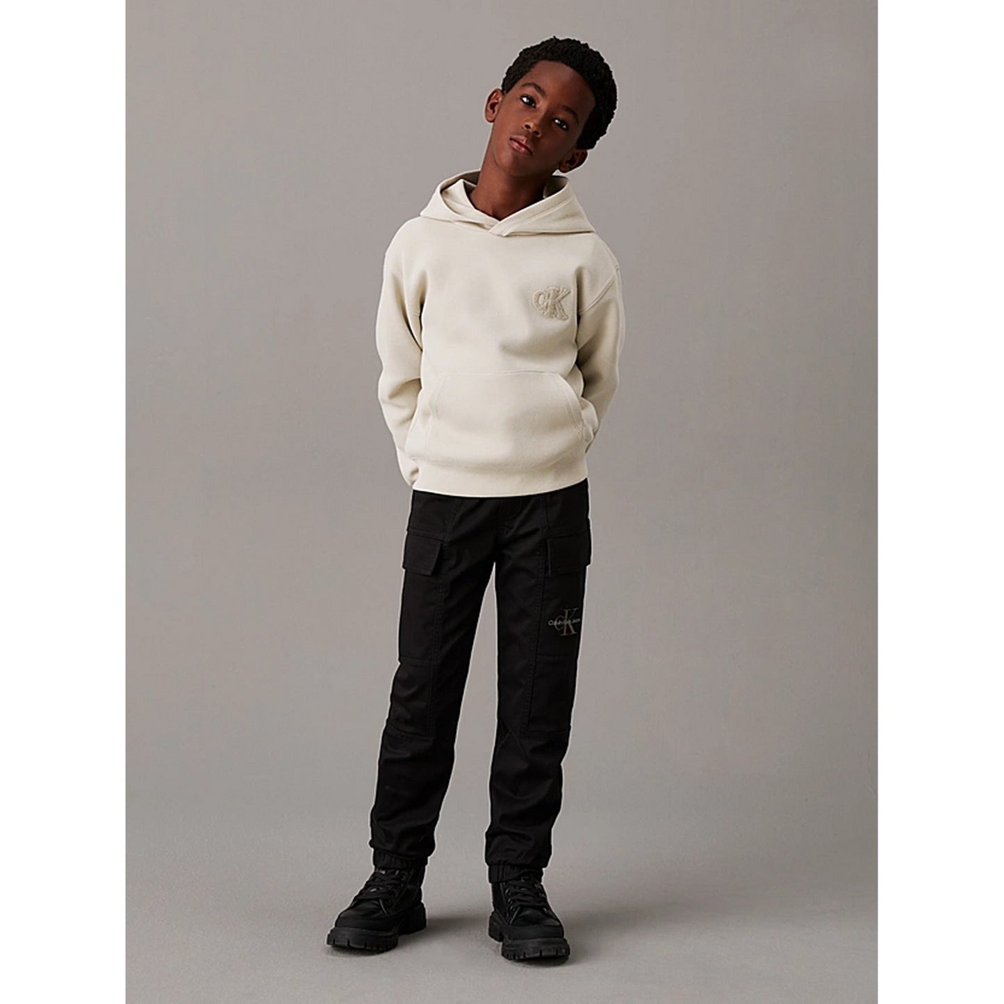 Uomo Calvin Klein Pantaloni cargo intessuti Nero IB0IB02270 BEH