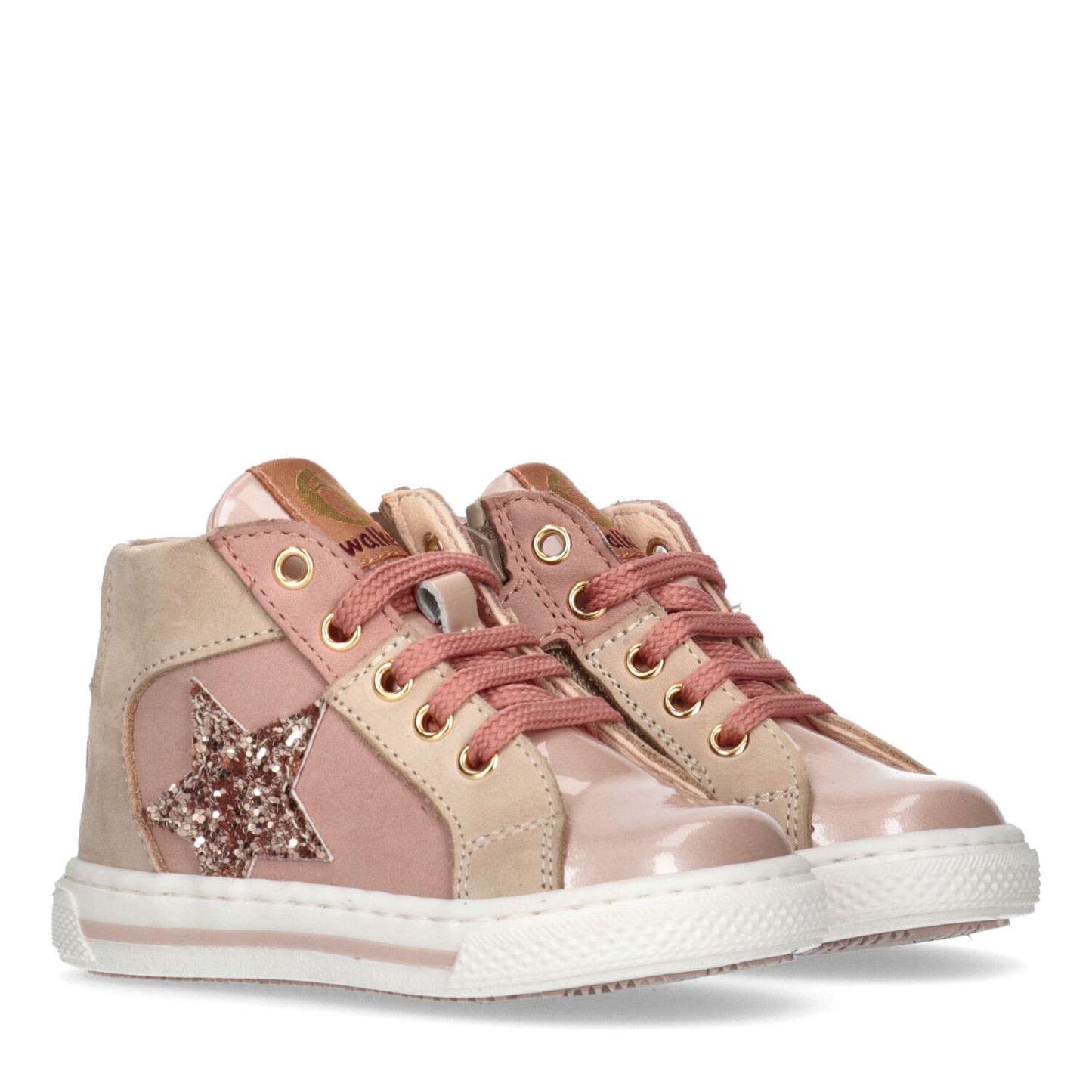 Sneaker Donna Walkey SNEAKER ALTA ALLACCIATA ROSA/BEIGE Rosa Y1A9-42013-1551A307