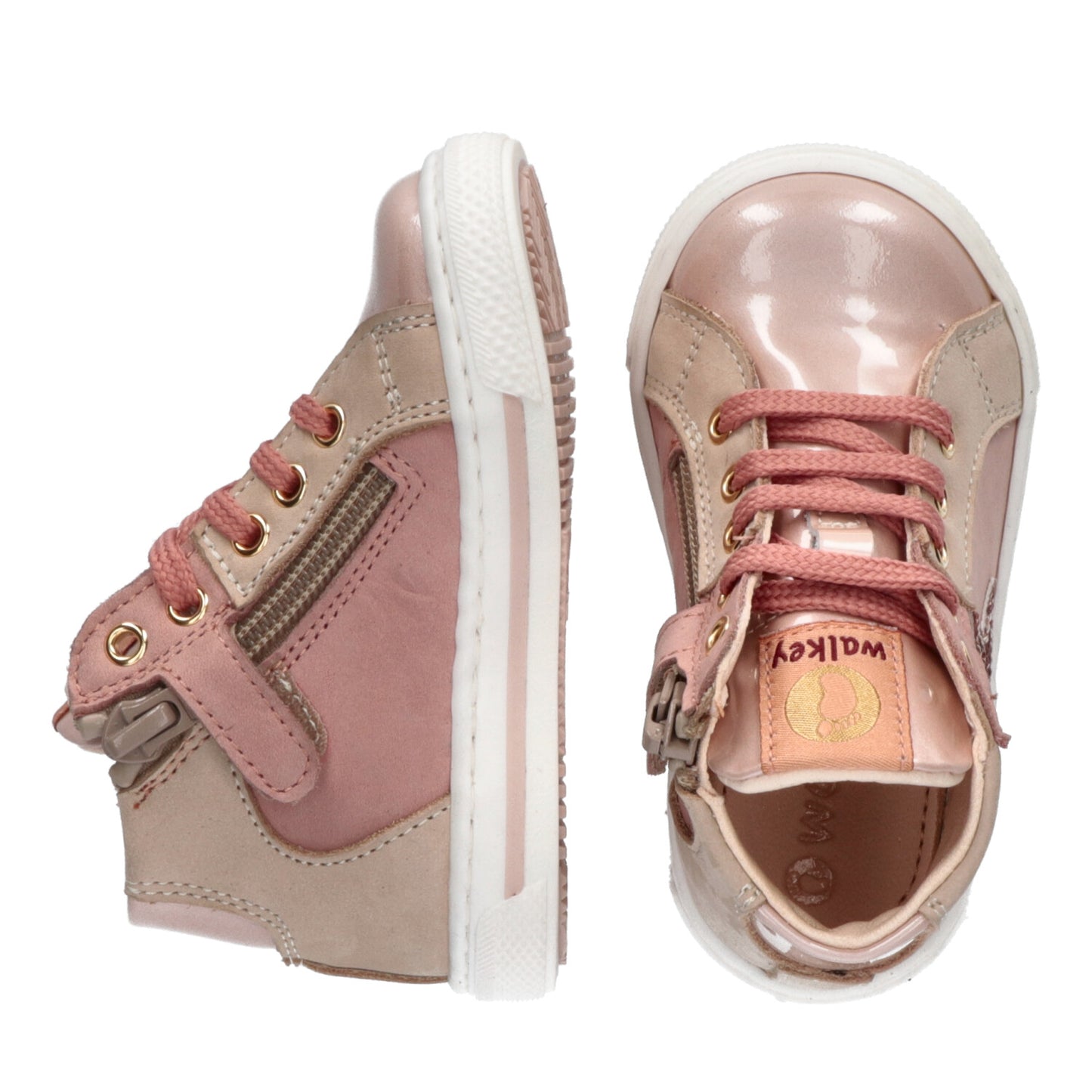 Sneaker Donna Walkey SNEAKER ALTA ALLACCIATA ROSA/BEIGE Rosa Y1A9-42013-1551A307